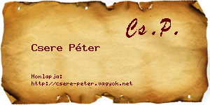 Csere Péter névjegykártya
